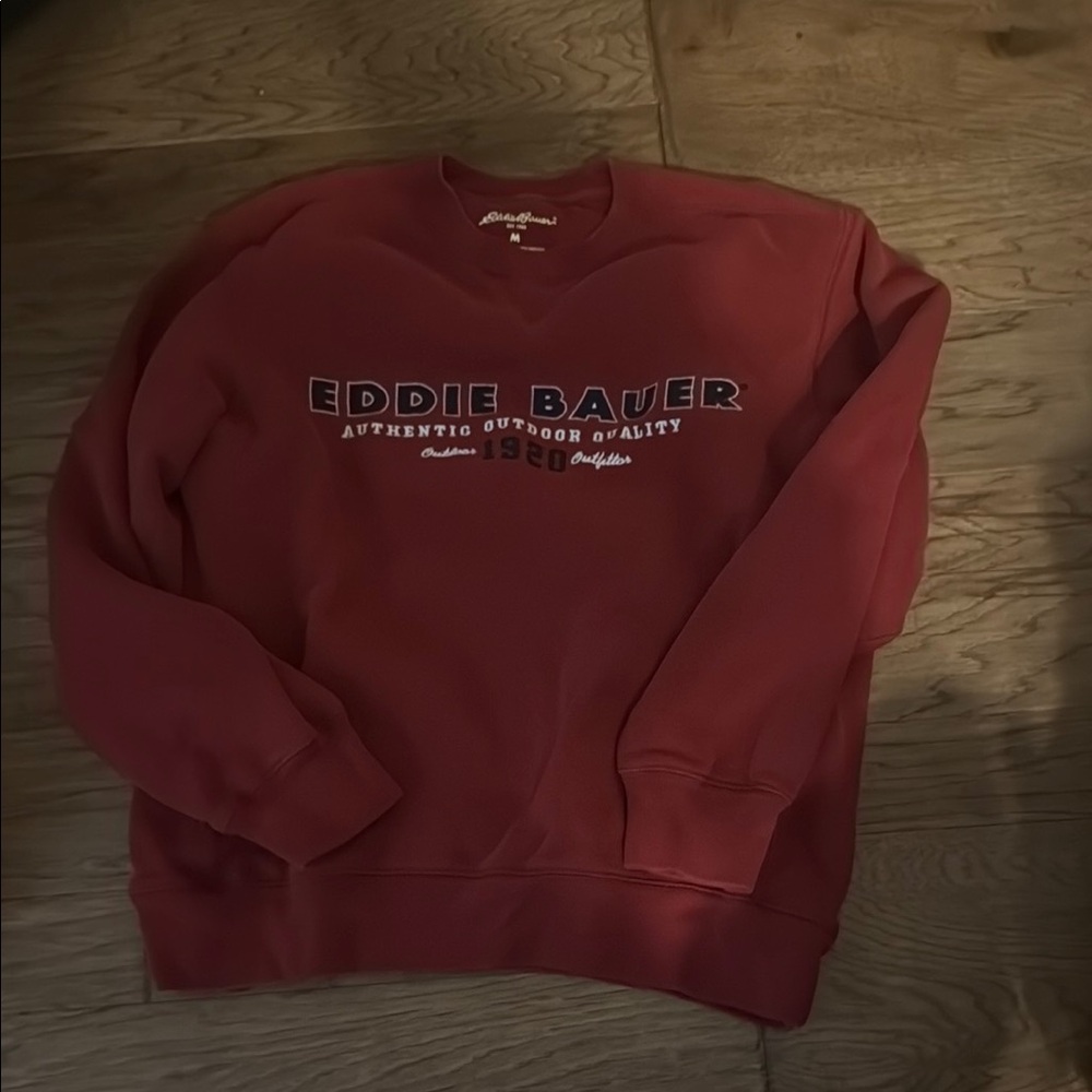 Eddie Bauer Men's Crewneck Sweatshirt in Deep Red